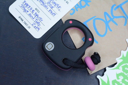 NEW PNW Toast Fresh & Fruity Pink/Purple/Black G-10 w/ Hyperglow Pins & Bead 2/9