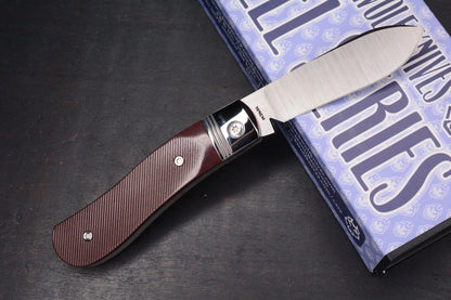 NEW Jack Wolf Knives K9 Jack Steel Series Redstone Richlite Sawcut, Satin 154CM
