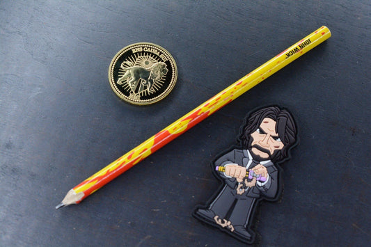 NEW John Wick Collector Pack- Continental Coin - Bloody Pencil - Sharpener Patch