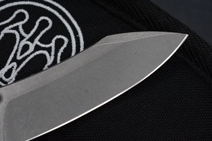 RARE G&G Hawk Talon M390 Ti Carbon Inlay Black Dunes w/ Playge Bead & Ozzy Coin