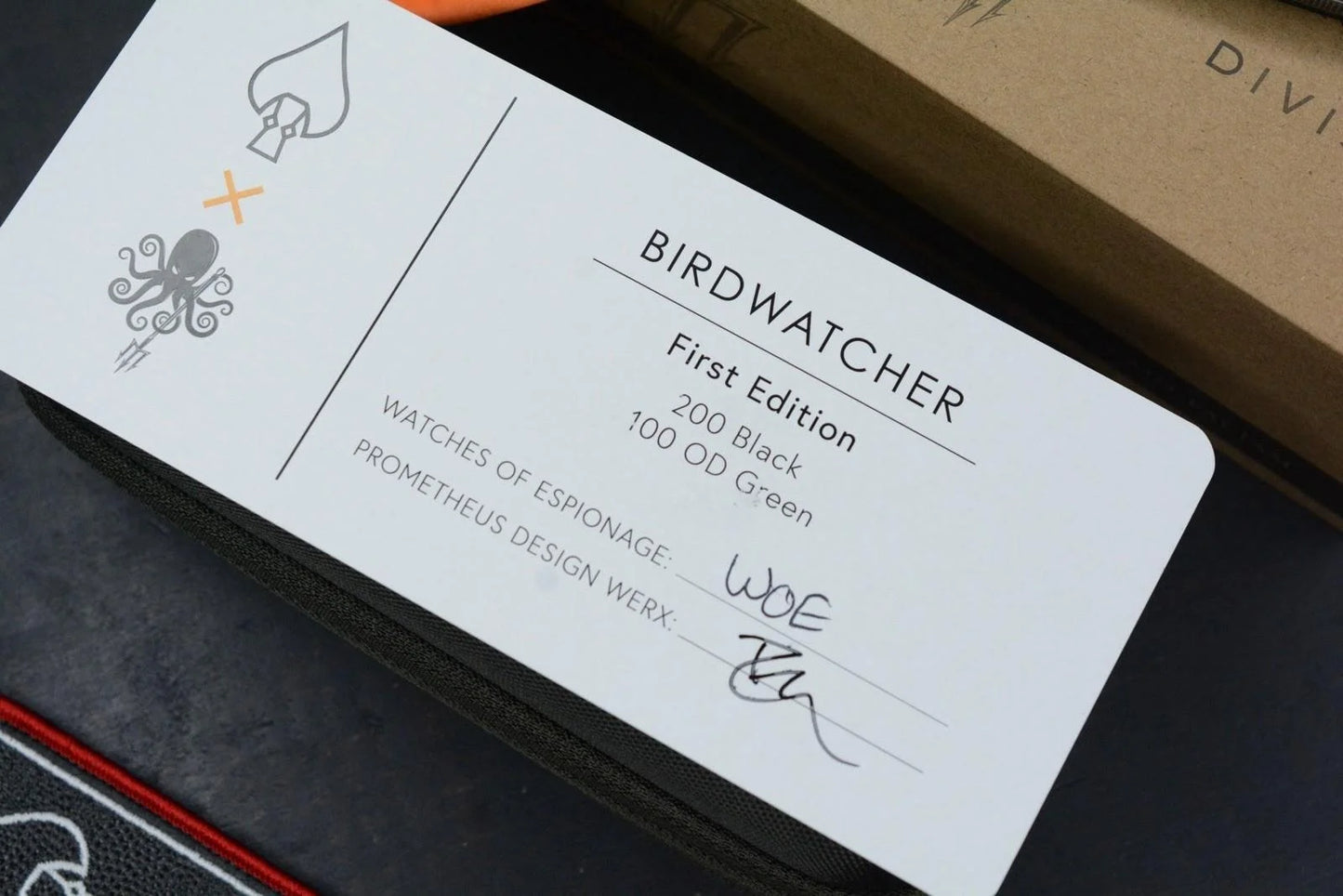 RARE NEW Prometheus x WOE Birdwatcher Topo Ti SPD ED - Black Micarta/ Magnacut