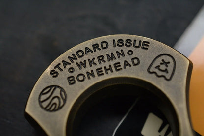 NEW Wkrmn Design Bonehead “Chaos” Brass Paperweight w/ Custom Brass Dice Beads