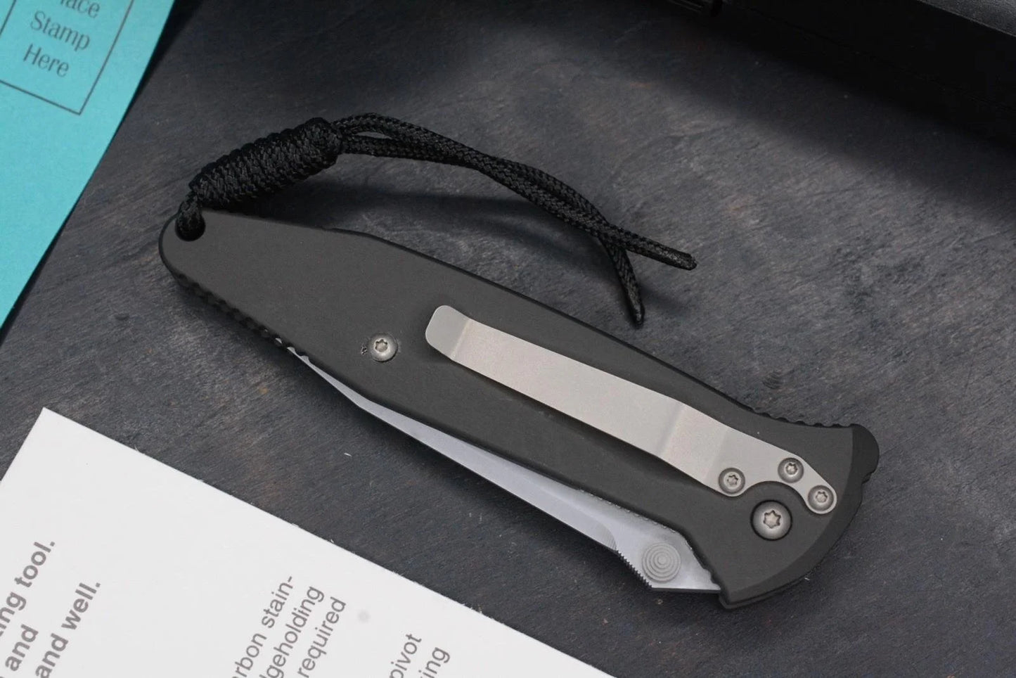 VINTAGE Microtech Mini Socom Elite Bead Blast S/E  08/1998 COMPLETE IN BOX