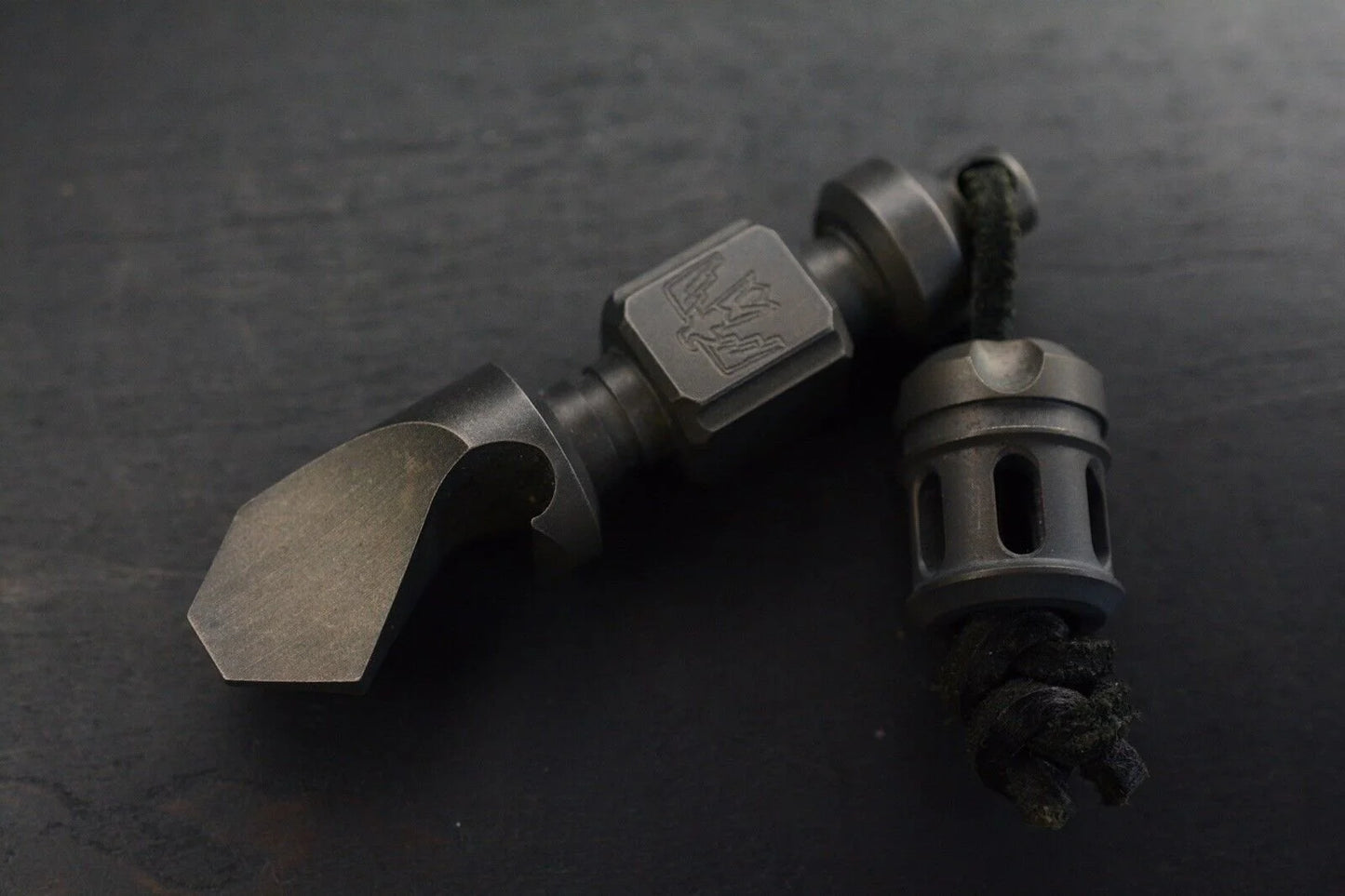 RARE 4T5 Design Templar Hand Stamped Blackened Aged Brass w/ 4T5 Bead