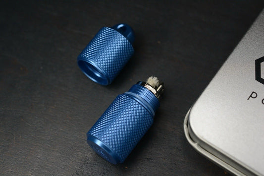 NEW Prometheus Design Werx AL-FS Blue Survival Lighter Aluminum