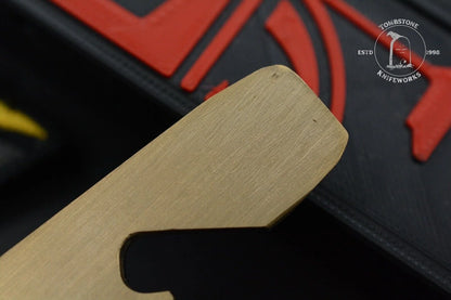 NEW Mandalorian/ Boba Fett Pry Bar & Bottle Opener Engraved Brass w/ PDW Patch