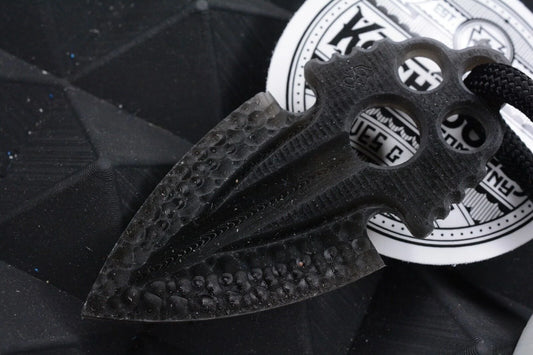 NEW Koch Tools “Artifakt” Arrowhead Pry Bar Black G-10 w/ White Artifakt Bead