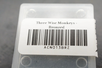 NEW Audacious Concepts “Three Wise Monkeys” Bronzed Bead