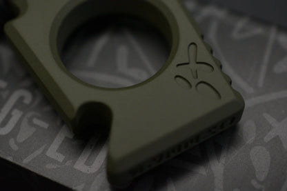 NEW OEGEDC Keystone V2 Bottle Opener OD GREEN w/ Custom Barbell Bead