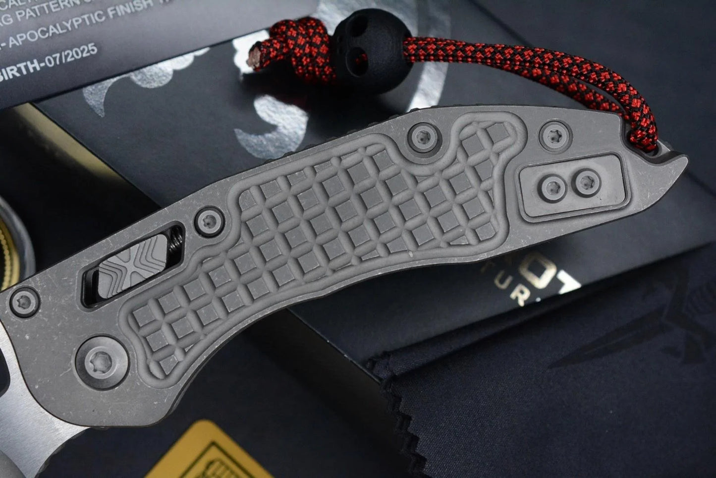 NEW Microtech Manual Stitch Marfione Select - Full Ti/ Frag FULL SERR w/ Playge
