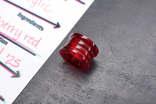 RARE Salt & Peppa EDC Shrime Cherry Red Acrylic Bead Re Scoopy Loops