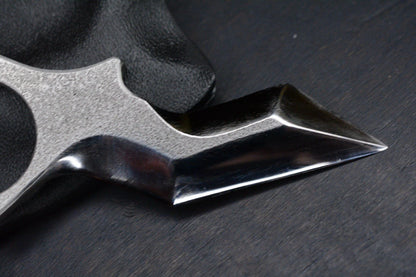 RARE Derespina Custom Nix Chisel Ground D/E  154CM w/Sheath & Wkrmn Skull