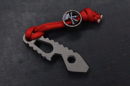 RARE JW Knife & Tool G12 Bandicoot Ti Pry w/ Flamed Ti Microtech Bead
