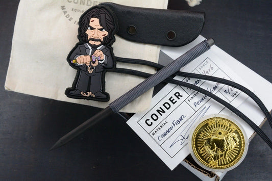 NEW Conder Thorn Fixie Carbon Fiber Pencil/Graphite w/ John Wick Patch & Coin
