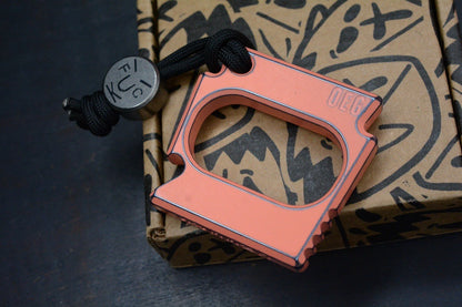 NEW OEGEDC Wide Mouth Keystone Ti Peach BS EXC Bottle Opener w/F**k Face Bead