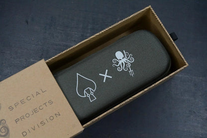 RARE NEW Prometheus x WOE Birdwatcher Topo Ti SPD ED - Black Micarta/ Magnacut