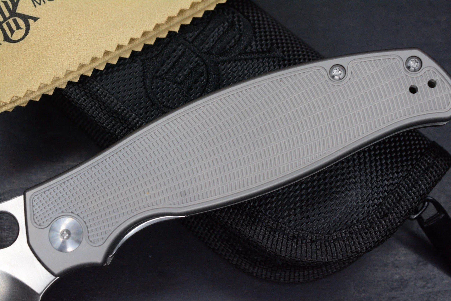 NEW Monterey Bay Knives Sabretooth Frag Pattern Ti Handle / S90V Blade
