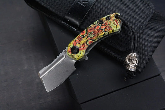 Koch x Kansept Knives Undead SW Mini Korvid w/ Green Beret Skull Bead