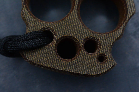 NEW Koch Culprit X Aged Micarta Bottle Opener w/Wkrmn Ultem Skull Bead Re Playge