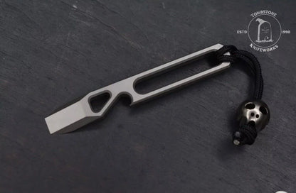 NEW Pharaoh Arrowhead Pry Bar Matte Ti V2 3.5” w/ COA & Skull Bead Re NGMCo