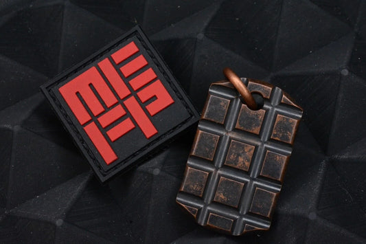 Custom Frag Tag Monkey Edge Frag Pattern Stonewood w/ Monkey Edge Patch