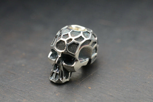Rare Royal Creations Finest Hexagon Full Skull Silver 100% Handmade 1/2”