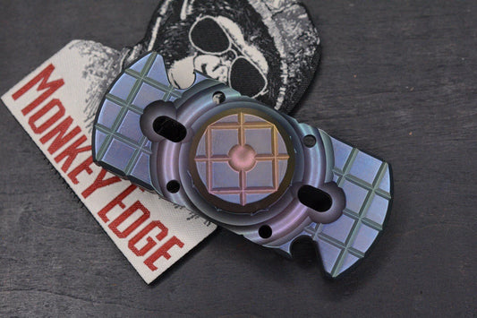 NEW Monkey Edge x Steve Ryan Orbital Frag Bottle Opener Oil Slick Ano w/ME Patch
