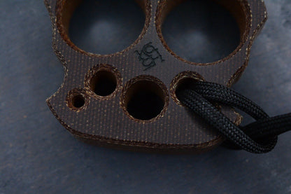NEW Koch Culprit X Aged Micarta Bottle Opener w/Wkrmn Ultem Skull Bead Re Playge