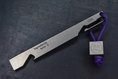 Vintage Nice Guy Machine Co Mr Nice Bar Ti Pry w/ Homage Frankart Bead NGMCo