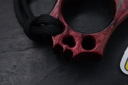 NEW Wkrmn Bonehead Resin Cast Red/ Black Bottle Opener w/ Wkrmn Skull Bead