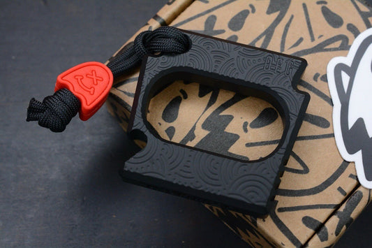 NEW OEGEDC x Urban EDC Wide Mouth Keystone Black Bottle Opener w/ Wkrmn Ghost
