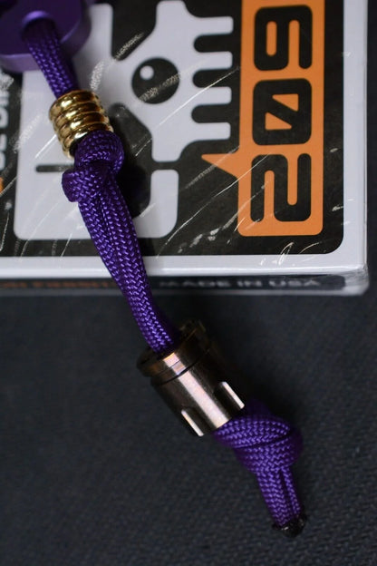 NEW Urban EDC Chaves Knives Ti Skeleton Pry Bar Ano-Purple w/Custom Bead Set