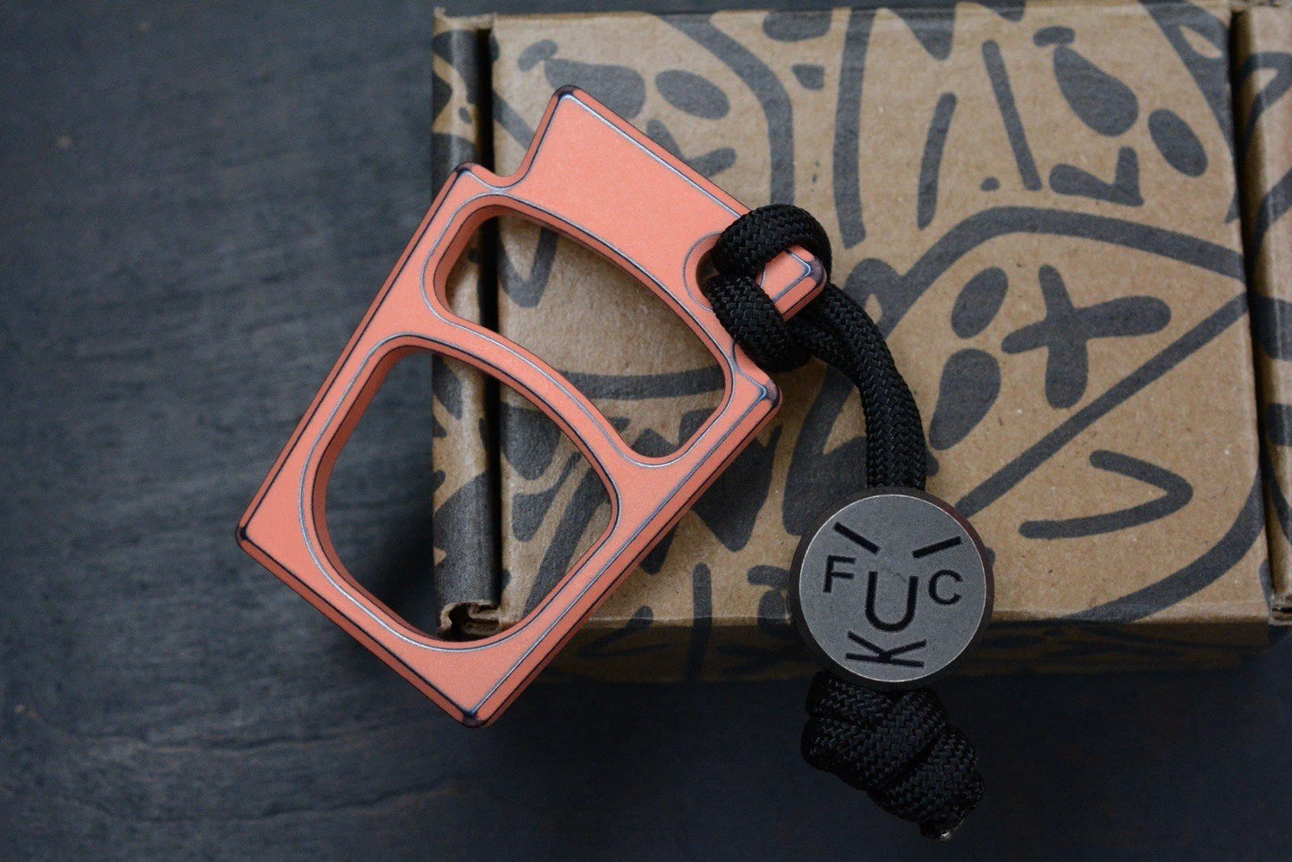 NEW OEGEDC Keystone Lite Ti Peach Cerakote  Bottle Opener BS EXCw/F**k Face Bead