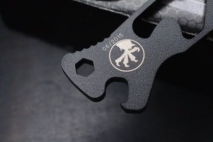 RARE Microtech Socom Skeleton Bottle Opener 09/2015 Vintage w/ Claw Bead & Patch