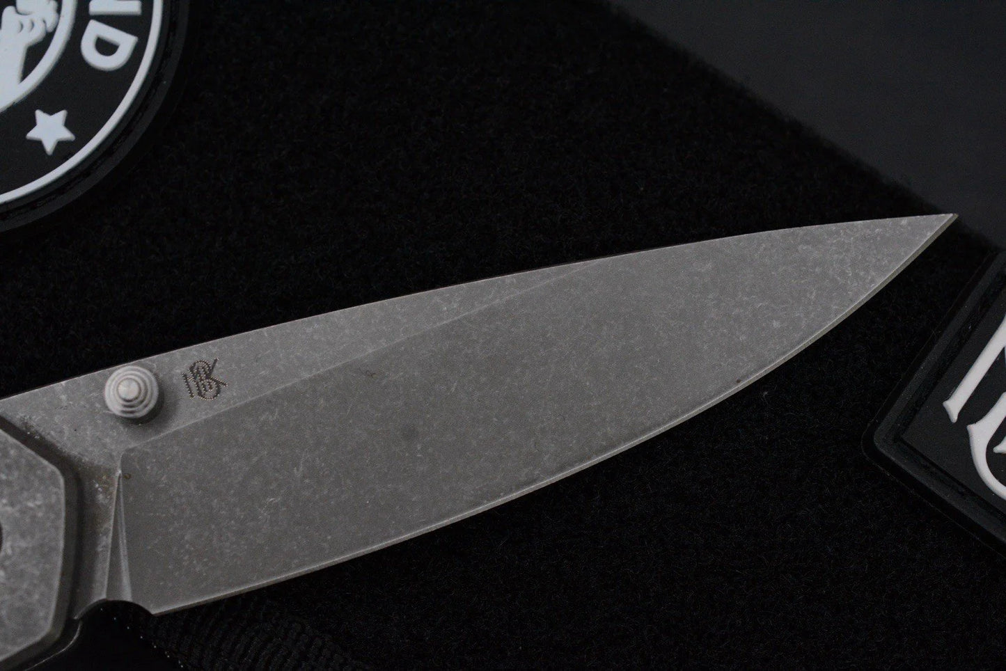 NEW Monterey Bay Knives Kain XL - Smooth Stonewashed TI / S90V USA w/ CKF Patch
