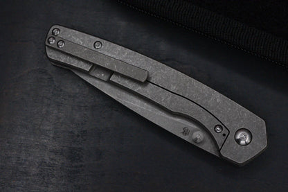 NEW Monterey Bay Knives Kain XL - Smooth Stonewashed TI / S90V USA w/ CKF Patch