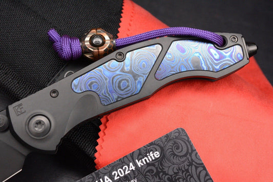 RARE Custom Knife Factory x Marfione Sokosha DLC M398 Zircuti Inlay w/ CKF Bead