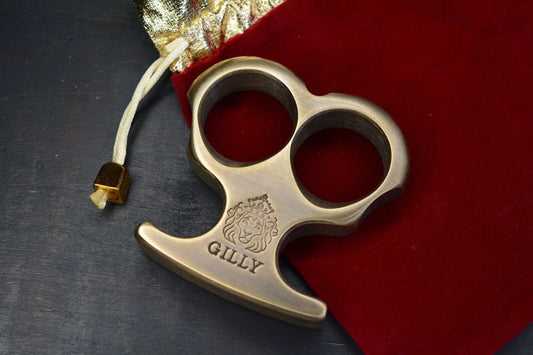 NEW Gilly’s Brass Customs Dixie-XL Rich Brass 5/8” Paperweight w/ Red Pouch