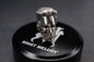 Custom Terminator T800 Sterling Silver Bead w/ Red Eye Insert Re Scoopy Loops