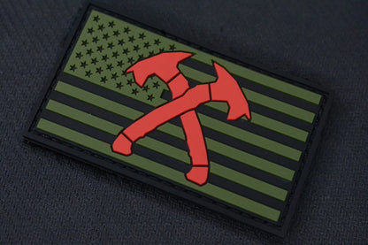 NEW Terminal List Crossed Tomahawk American Flag Patch Green EDC Patch Data Crew