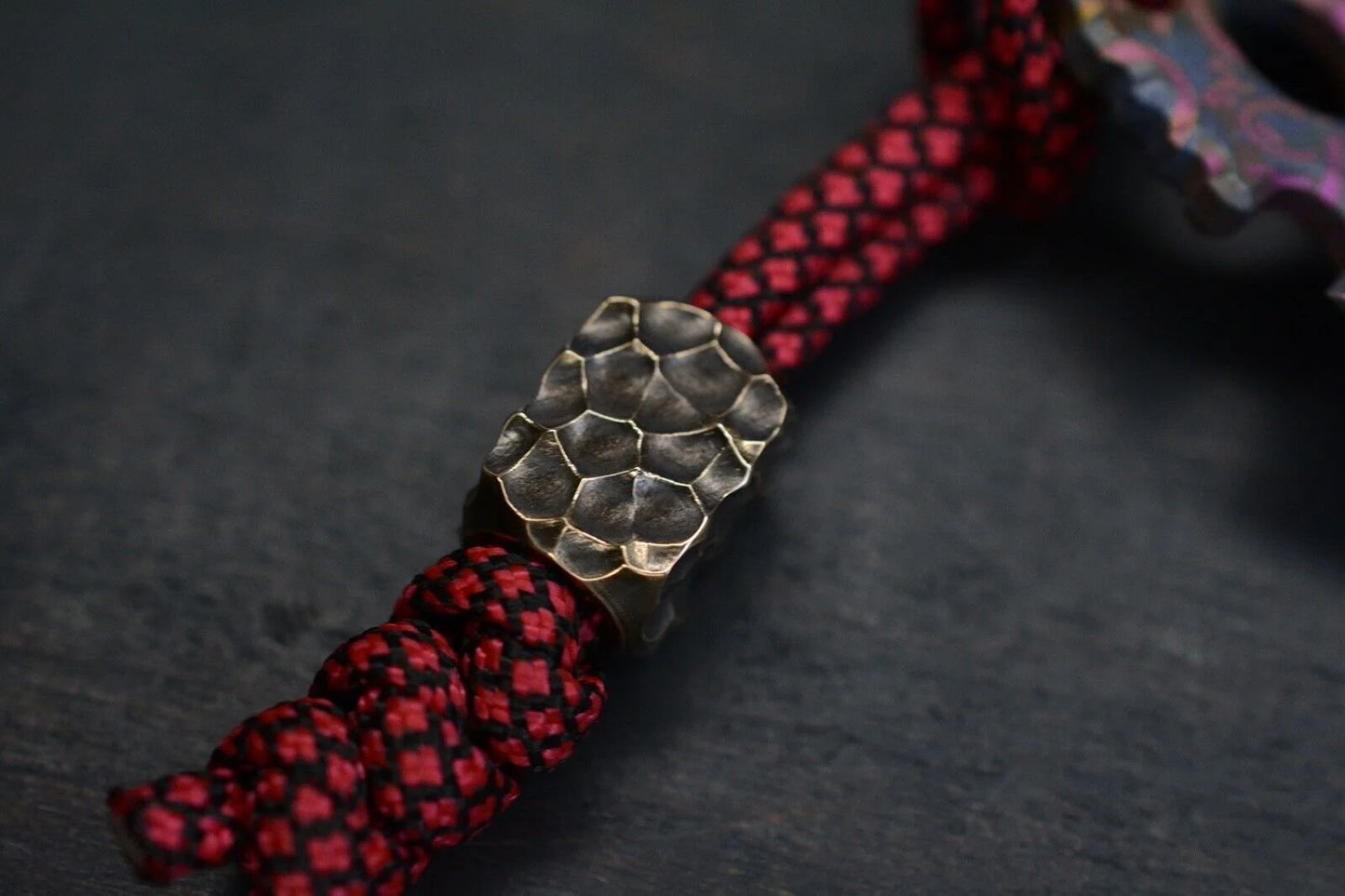 RARE Koch Tool Company Purple Tattoo TITANIUM Artifakt w/ Custom Jimped Bead
