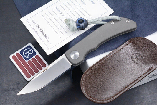 RARE++ Chris Reeve Impinda Slip Joint Ti S35VN w/ CRK Pouch, Patch & CKF Bead
