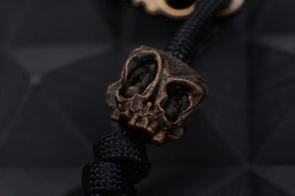 NEW Koch Tools Artifakt Arrowhead Pry Bar Forced Patina Brass w/Resin Skull Bead