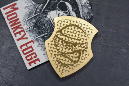 NEW Monkey Edge x Mick Strider Shield Medallion Brass Monkey Edge FRAG w/ Patch