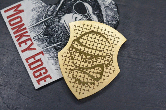 NEW Monkey Edge x Mick Strider Shield Medallion Brass Monkey Edge FRAG w/ Patch