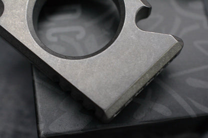 RARE OEGEDC X Urban EDC Keystone Chaos Seigahai Ti Bottle Opener w/ Wkrmn Bead