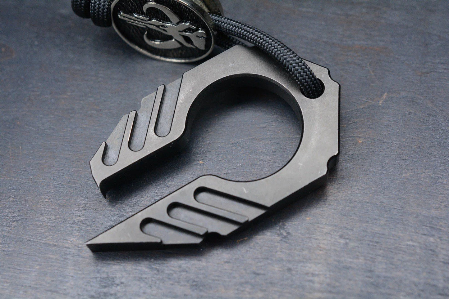 RARE Pharaoh EDC Anubis Ed Black DLC Bottle Opener w/ Mandalorian Bead & Patch