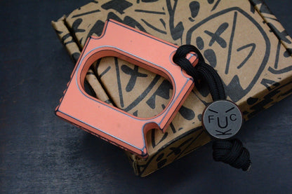 NEW OEGEDC Wide Mouth Keystone Ti Peach BS EXC Bottle Opener w/F**k Face Bead