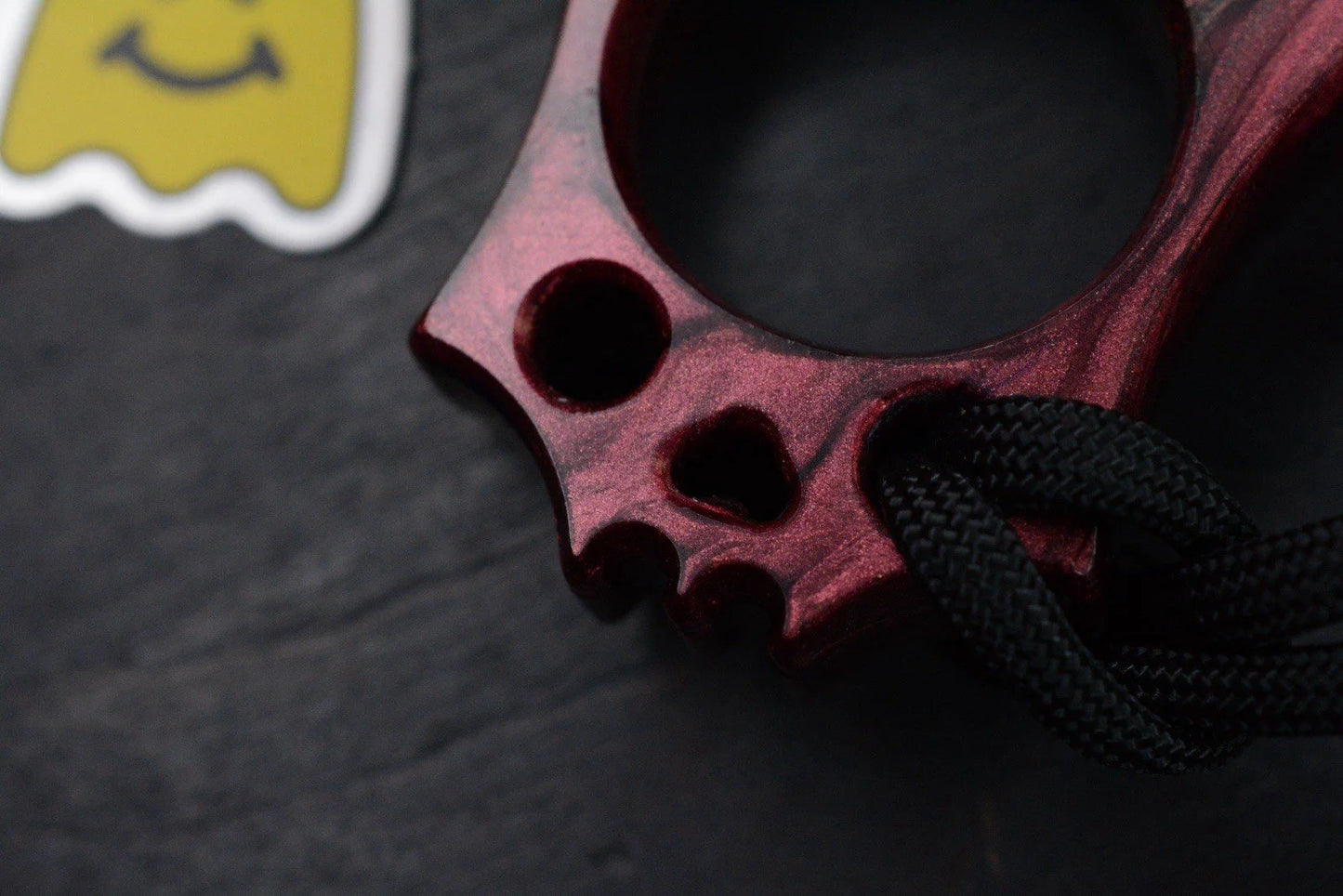 NEW Wkrmn Bonehead Resin Cast Red/ Black Bottle Opener w/ Wkrmn Skull Bead