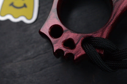 NEW Wkrmn Bonehead Resin Cast Red/ Black Bottle Opener w/ Wkrmn Skull Bead